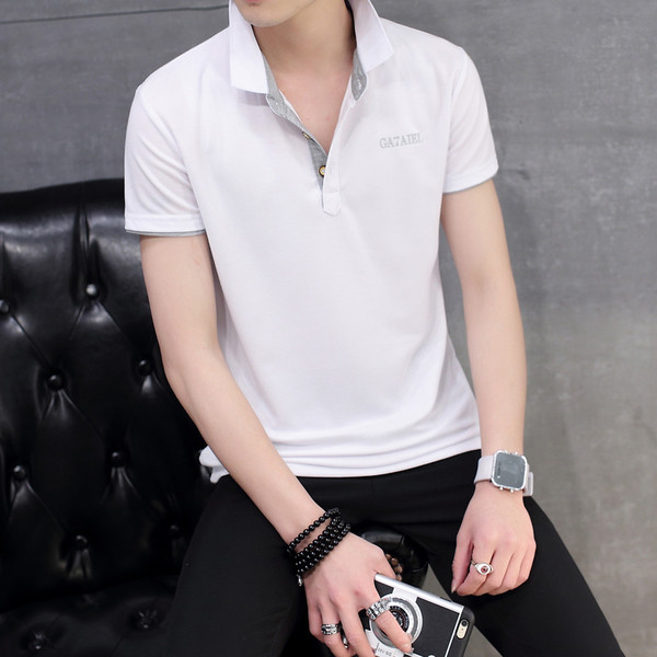 Férfi póló rövid ujjal és gallérral több színben