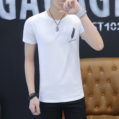 Modern férfi póló rövid ujjú, O-nyakú