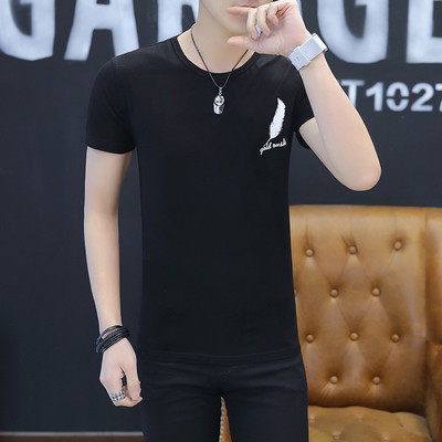 Modern férfi póló rövid ujjú, O-nyakú