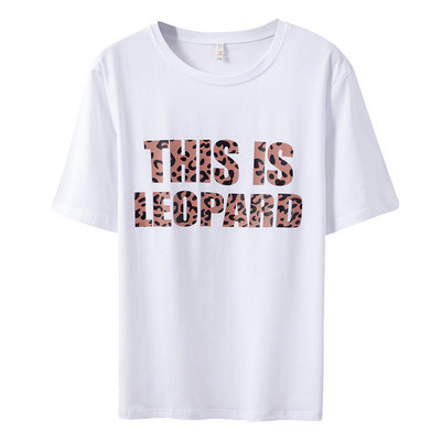 Modern női póló leopárd felirattal több színben