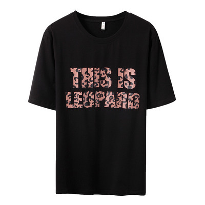 Modern női póló leopárd felirattal több színben