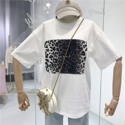 Modern női póló széles modell több színben mintával