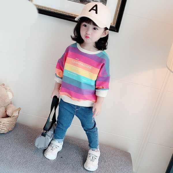 Alkalmi gyerek blúz lányoknak felirattal, O-nyakkal