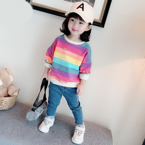 Alkalmi gyerek blúz lányoknak felirattal, O-nyakkal