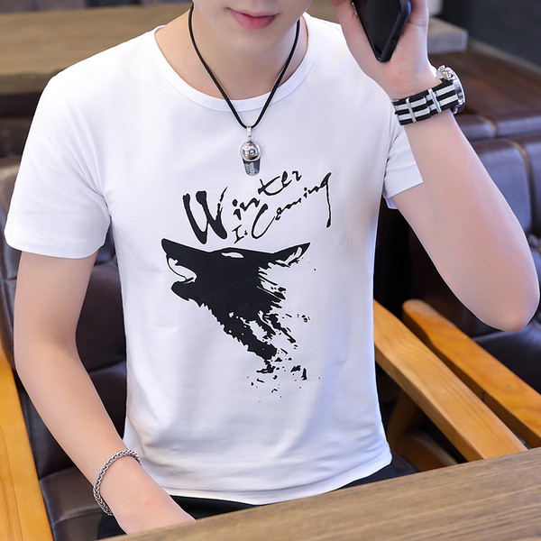 Modern férfi póló fehér és fekete színben