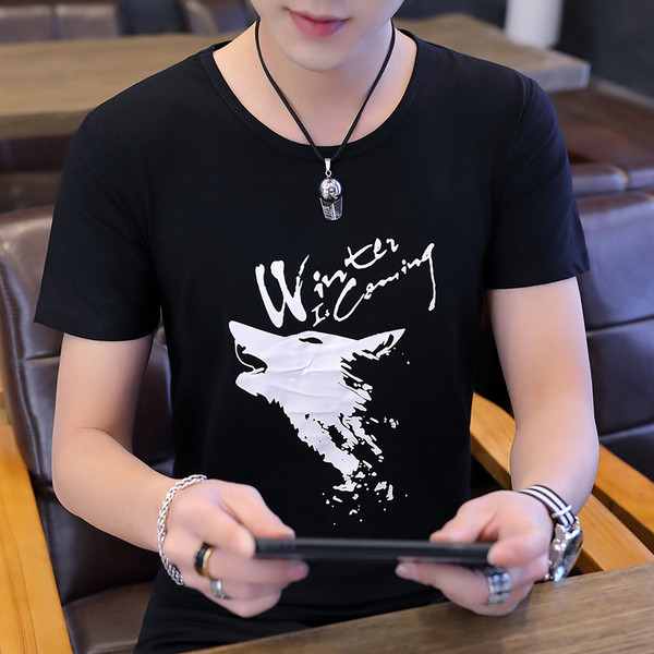 Modern férfi póló fehér és fekete színben