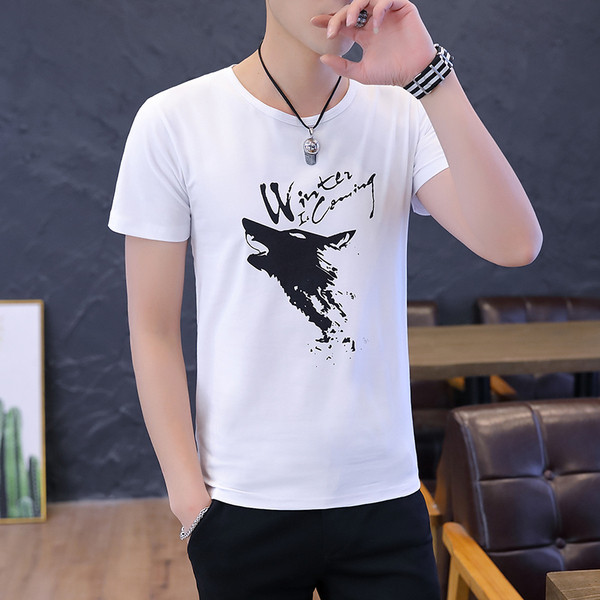 Modern férfi póló fehér és fekete színben