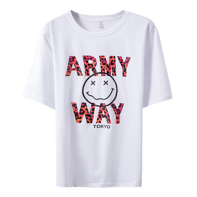 Modern női póló fehér és fekete mintával