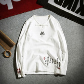 Férfi hétköznapi blúz, hosszú ujjal, feliratokkal három színben