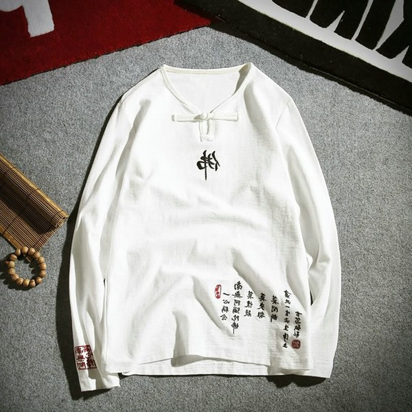 Férfi hétköznapi blúz, hosszú ujjal, feliratokkal három színben