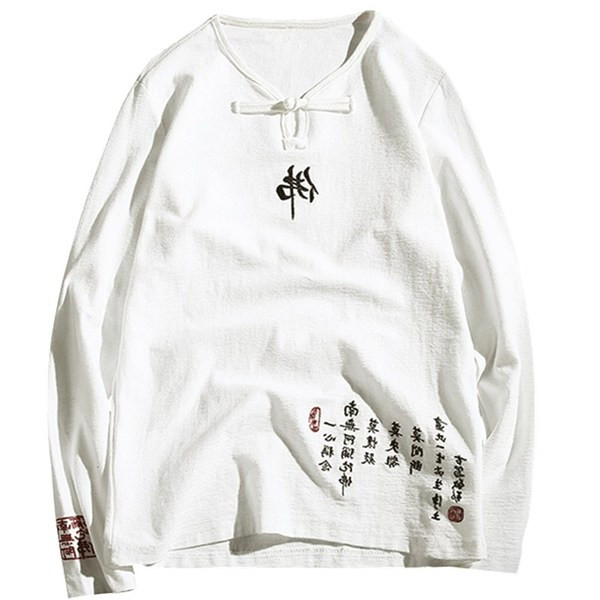 Férfi hétköznapi blúz, hosszú ujjal, feliratokkal három színben