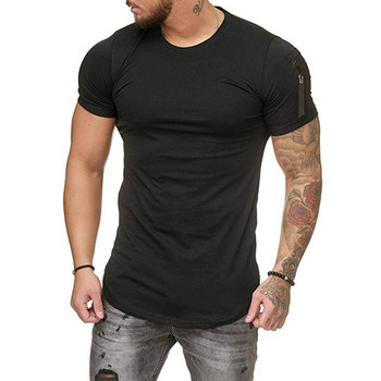 Мъжка тениска с О-образно деколте в четири цвята