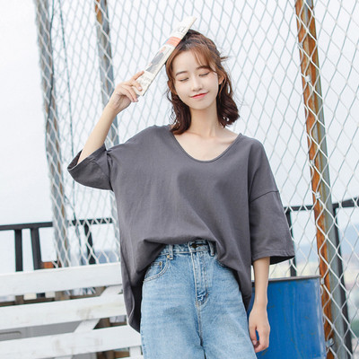 Sima modell női blúz 3/4 ujjal szürke és fehér színben