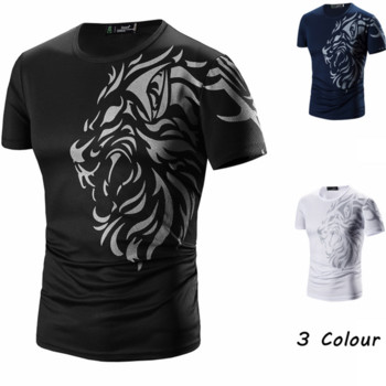 Αντρικά μπλουζάκια με κοντό μανίκι με εφαρμογή σε τρία χρώματα