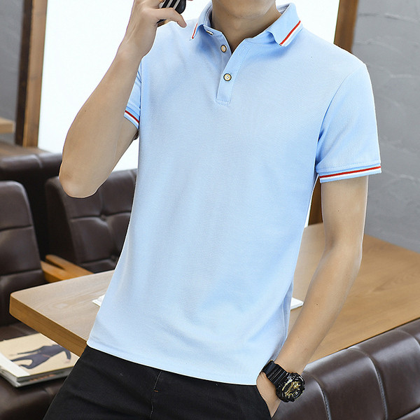 Gombos, rövid ujjú férfi póló több színben