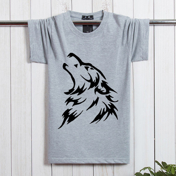 Tricou barbatesc cu maneca scurta si aplicatie in mai multe culori