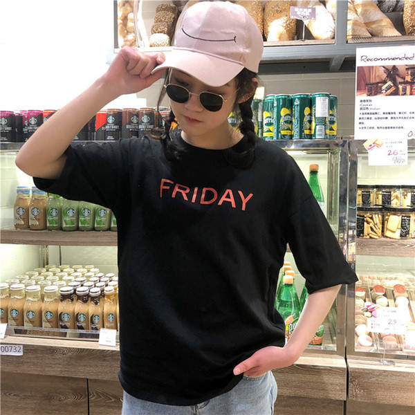 Καθημερινή μπλούζα με επιγραφή σε διάφορα χρώματα