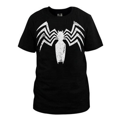 Rövid ujjú póló fekete színben és rátéttel