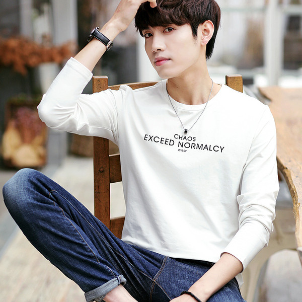 Modern férfi blúz hat színben feliratos