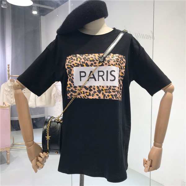 Modern női póló fehér és fekete rátéttel