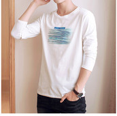 Lezser férfi blúz, hosszú ujjal és O-alakú gallérral, négy színben