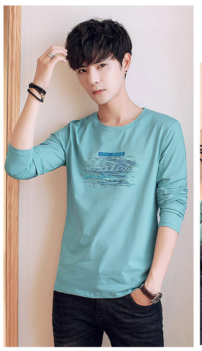 Lezser férfi blúz, hosszú ujjal és O-alakú gallérral, négy színben