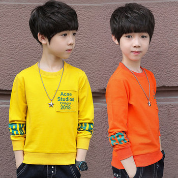 Ежедневна детска блуза за момчета с дълъг ръкав в три цвята