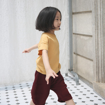 Ежедневна детска раирана тениска за момичта в няколко цвята