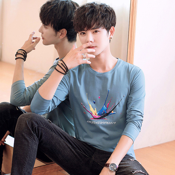 Férfi blúz rátéttel és felirattal két színben