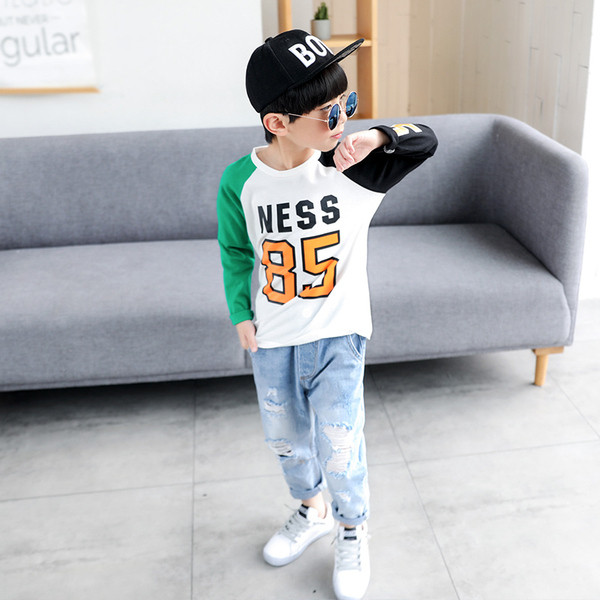 Παιδική μπλούζα  για αγόρια με μακρύ μανίκι σε δύο χρώματα