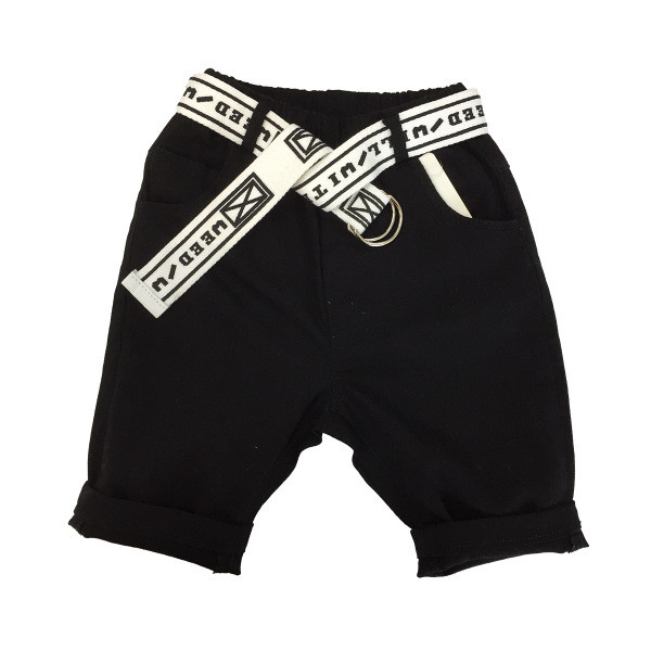 Gyerek modern rövidnadrág zsebekkel és övvel