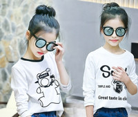 Alkalmi, hosszú ujjú gyermekblúz lányoknak, mintával