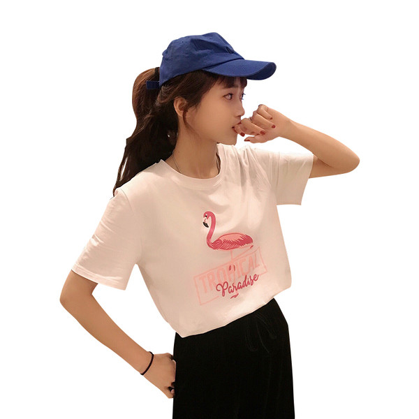 Női alkalmi póló három színben mintával