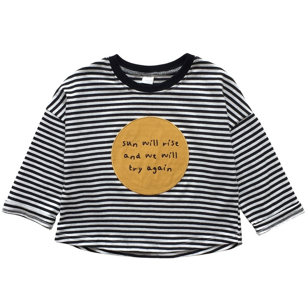 Csíkos mintás alkalmi gyerekblúz lányoknak