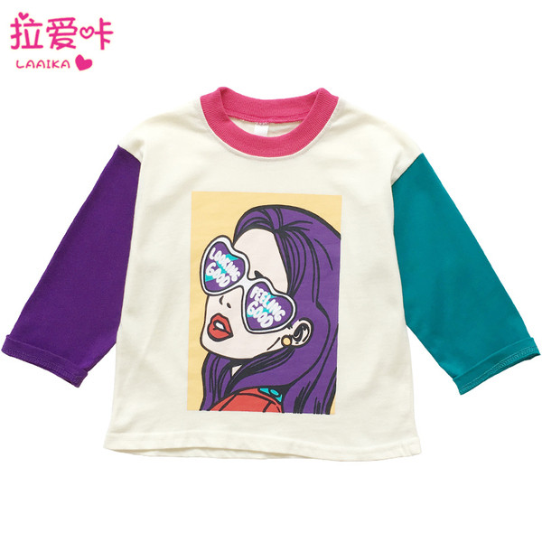 Modern, rátétes gyerekblúz lányoknak, két színben