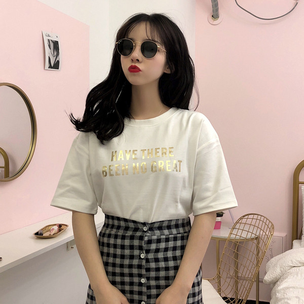 Női póló arany felirattal három színben