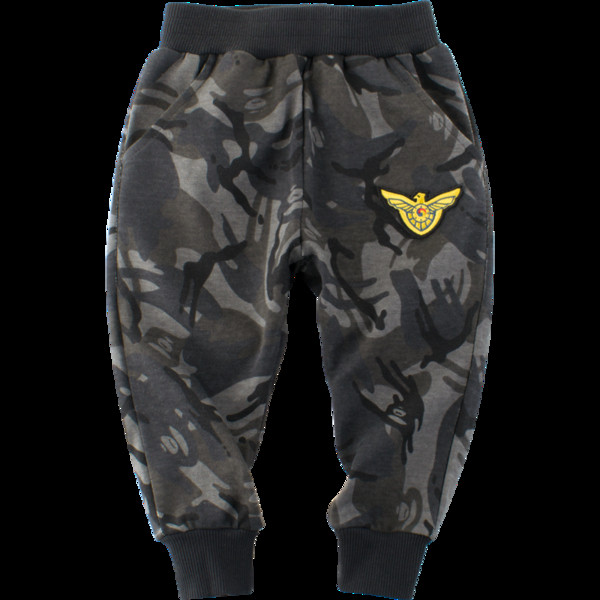 Μοντέρνα παιδικά καμουφλάζ αθλητικά παντελόνια με έμβλημα