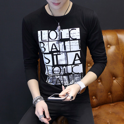 Friss férfi blúz, hosszú ujjal, feliratokkal, négy színben