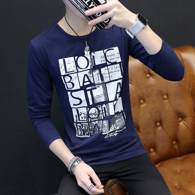 Friss férfi blúz, hosszú ujjal, feliratokkal, négy színben