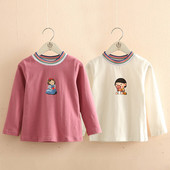 Alkalmi gyerekblúz lányoknak rózsaszín és fehér rátéttel