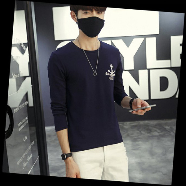 Férfi hétköznapi blúz hosszú ujjal és rátéttel - három színben