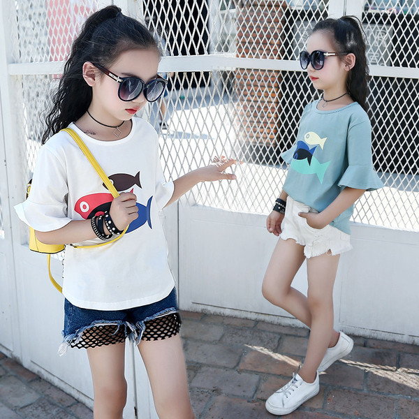 Modern gyerek blúz lányoknak rátéttel, három színben