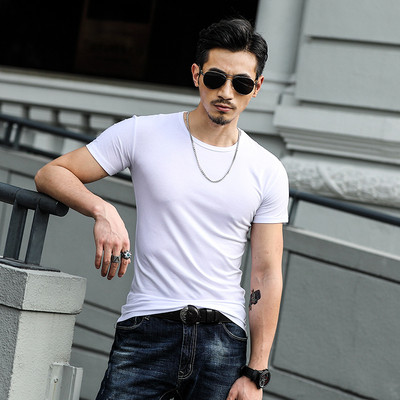 Modern férfi póló rövid ujjal - egyszerű modell több színben