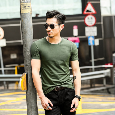 Modern férfi póló rövid ujjal - egyszerű modell több színben