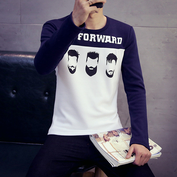 Feliratos és rátétes férfi blúz, két színben