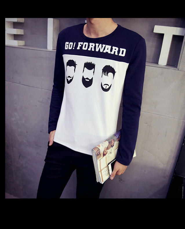 Feliratos és rátétes férfi blúz, két színben