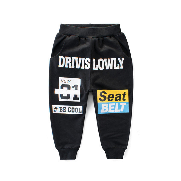 Aktuális gyerek sportnadrág fekete applikációkkal