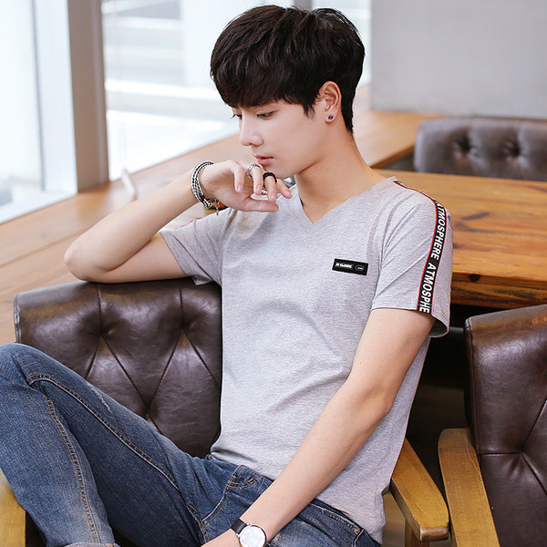 Férfi póló három színben felirattal