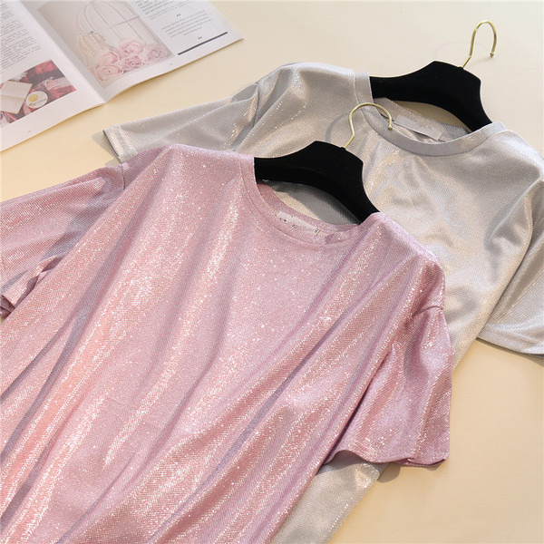 Μοντέρνο γυναικείο μπλουζάκι  κομψό μοντέλο με φαρδιά μανίκια σε διάφορα χρώματα