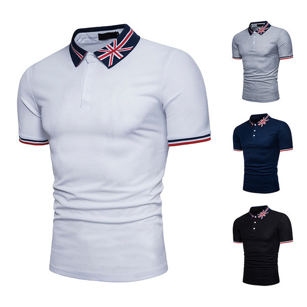 Stílusos női póló rövid ujjal és gallérral